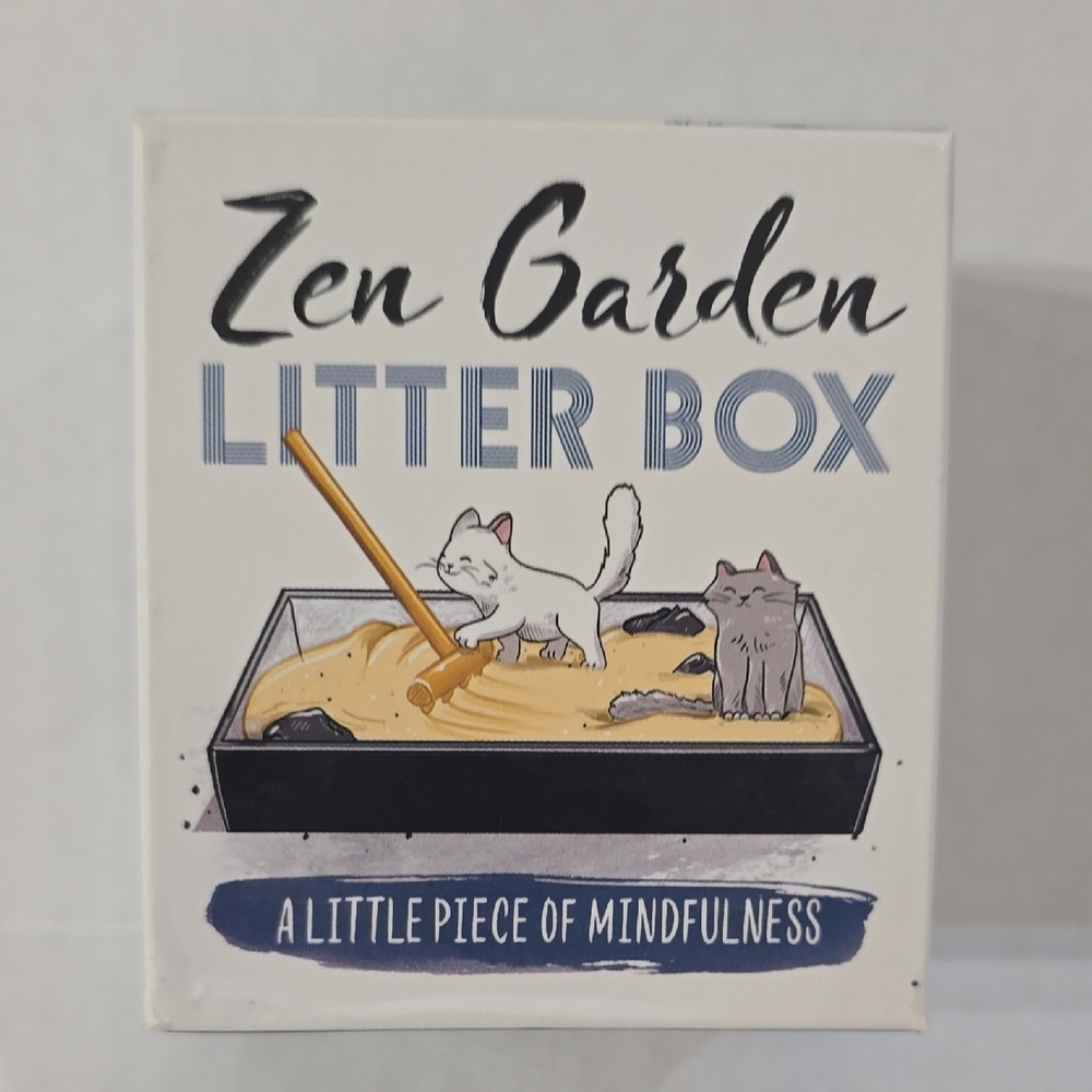 **5 for $20** Cat Zen Garden Litter Box - White and Gray